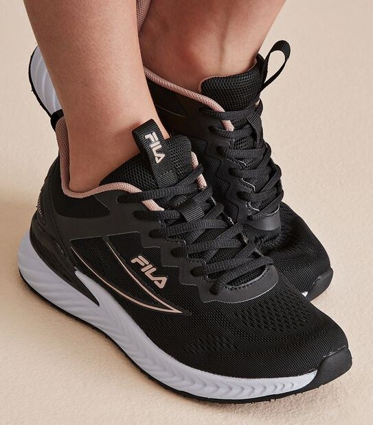 Womens Fila Lazio Sneakers - Black