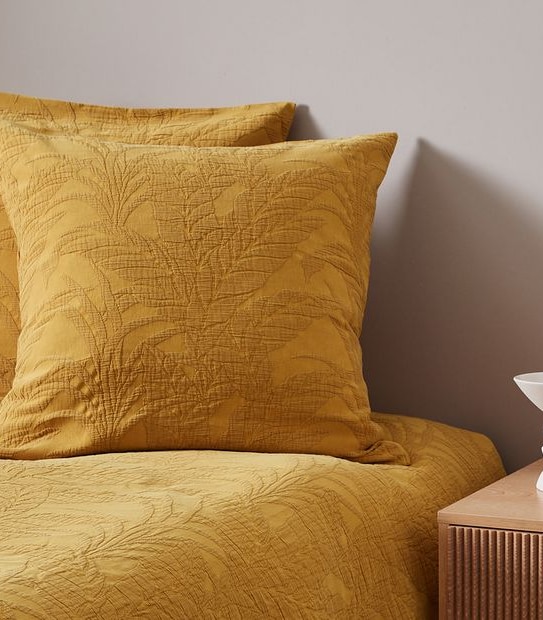 Darby Leaf Textured European Pillowcase