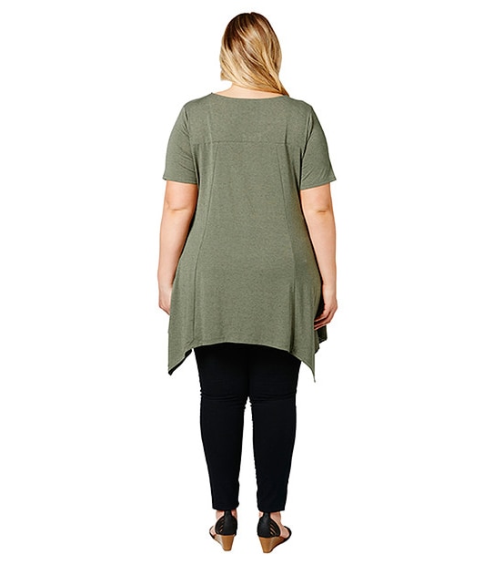 Belle Curve Asymmetrical Tunic - Seaspray 2 of 4