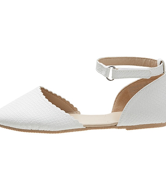 Ezra Ballet Flats - White