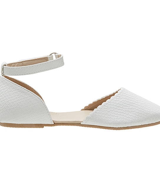 Ezra Ballet Flats - White