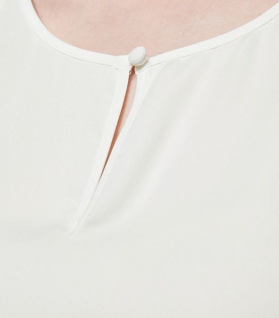 Preview Binding Sleeve Shell Top - Ivory