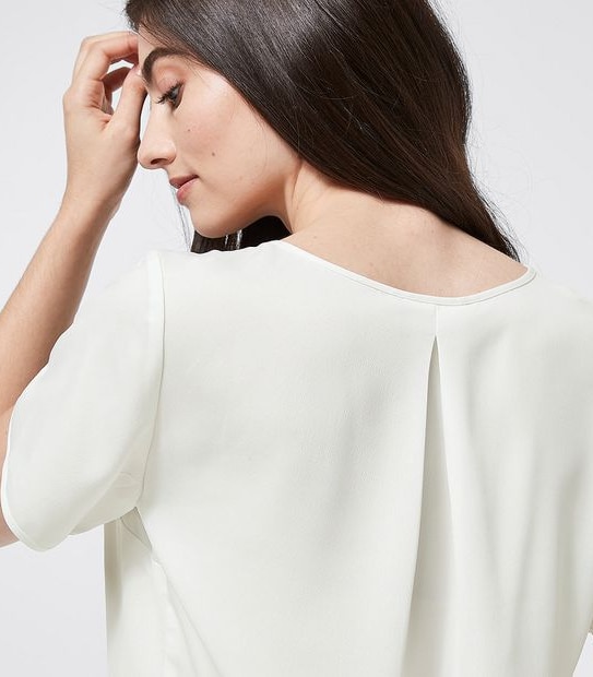 Preview Binding Sleeve Shell Top - Ivory