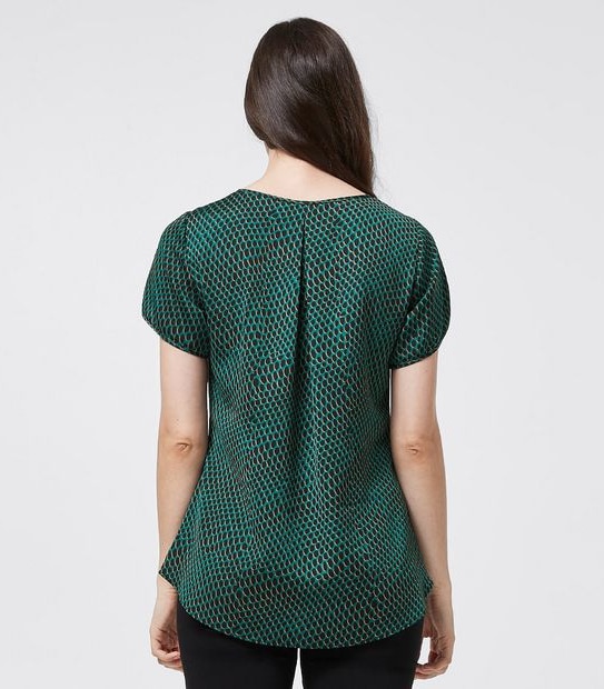Preview Binding Sleeve Shell Top - Green Spatter Spots
