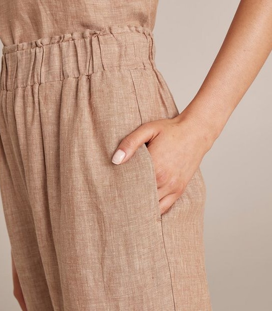 European Linen Wide Leg Pants