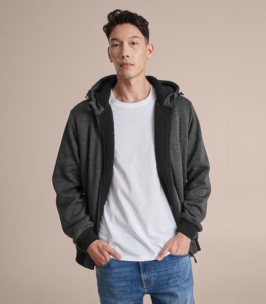 Borg Zip Through Hoodie
