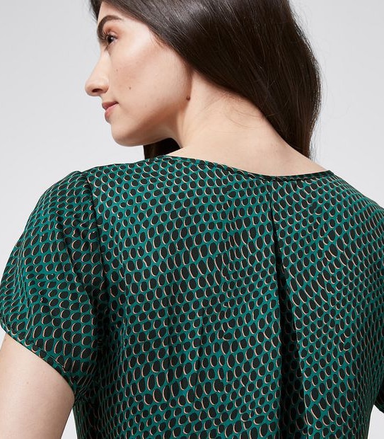 Preview Binding Sleeve Shell Top - Green Spatter Spots