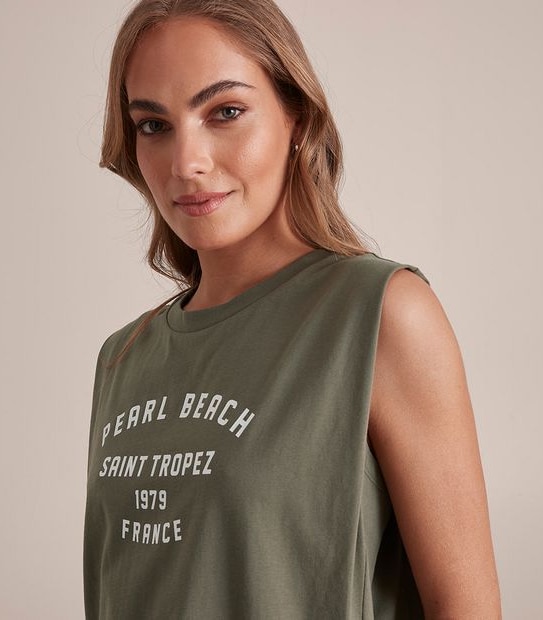 Organic Cotton Extended Shoulder Tank Top