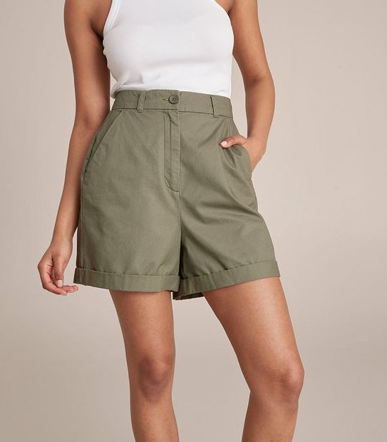 Longline Twill Shorts