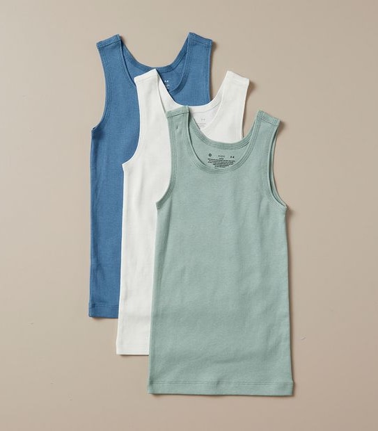 3 Pack Organic Cotton Vests