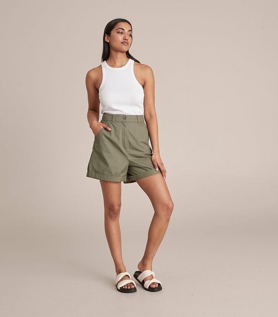 Longline Twill Shorts