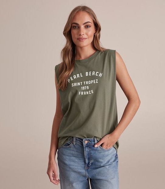 Organic Cotton Extended Shoulder Tank Top