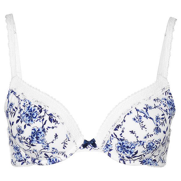 Lily Loves China White Push Up Plunge Bra Lily Loves China White Push Up Plunge Bra