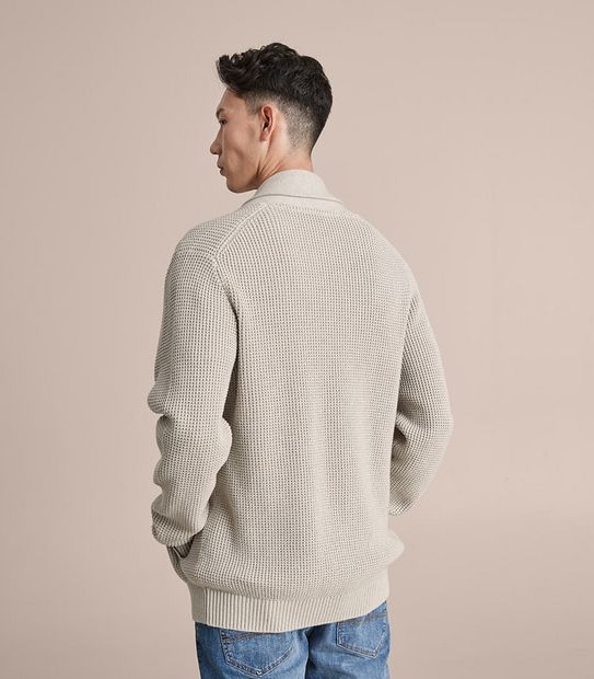Waffle Knit Shawl Cardigan