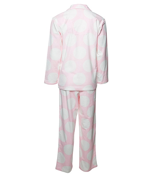Flannelette Pyjama Set - Pink Spots