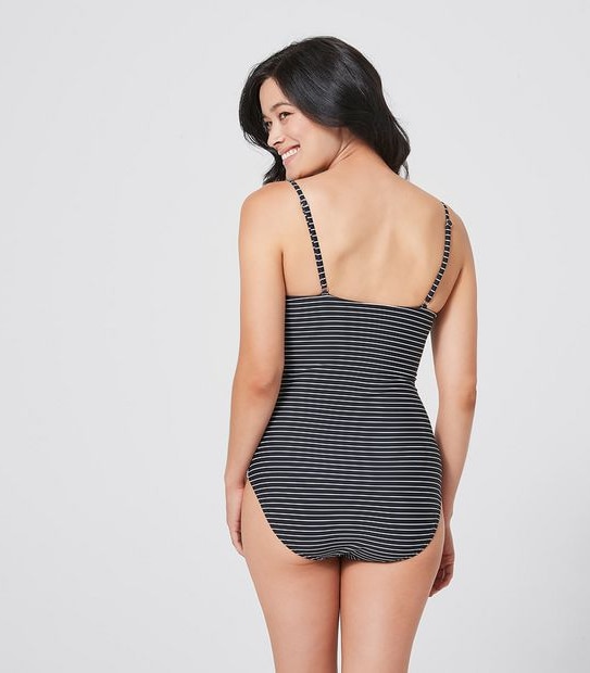 Underwire Striped One Piece Swim Bathers