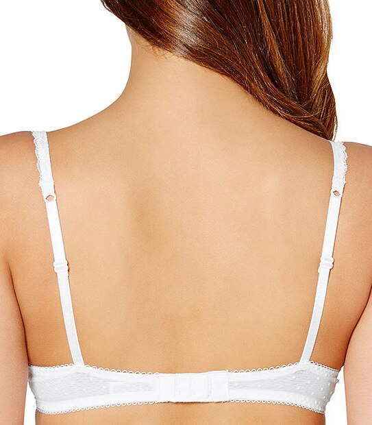 Lily Loves China White Push Up Plunge Bra