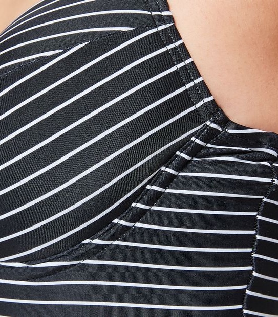 Underwire Striped One Piece Swim Bathers
