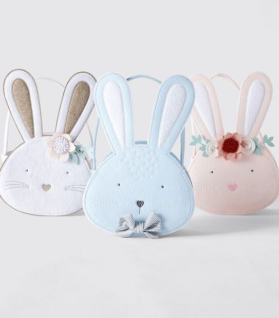 Easter Felt Bunny Baskets - Assorted