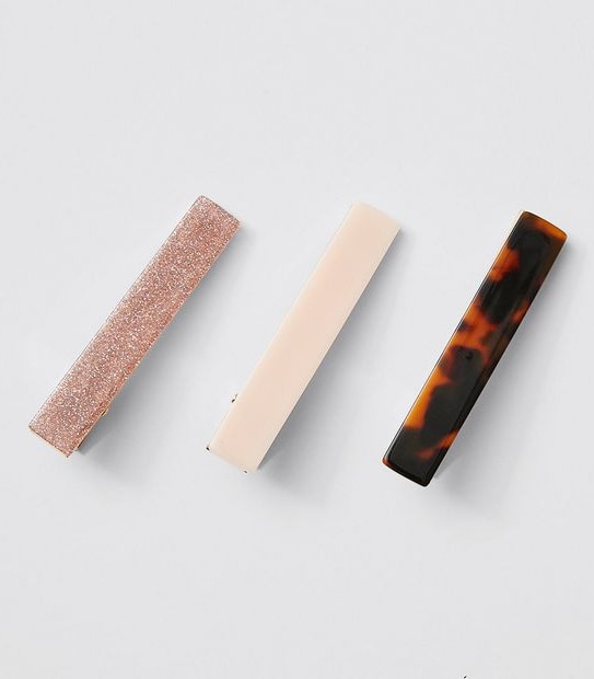 3 Pack Metallic Hair Slides