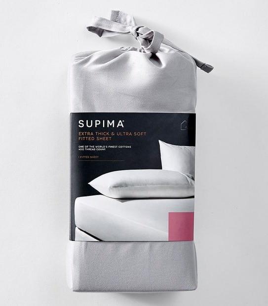 Supima 400 Thread Count Cotton Fitted Sheet