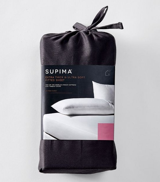 Supima 400 Thread Count Cotton Fitted Sheet