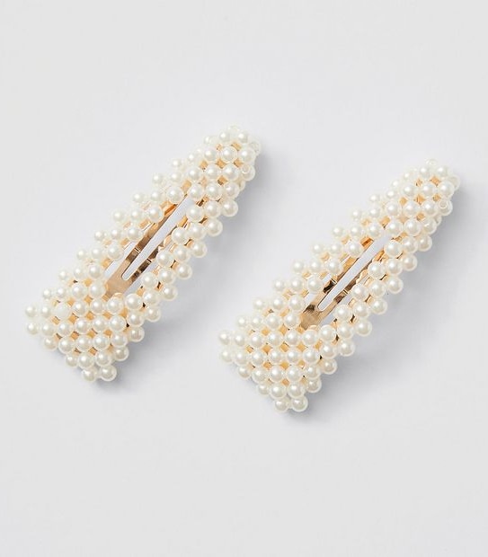 2 Pack Pearl Hair Clips
