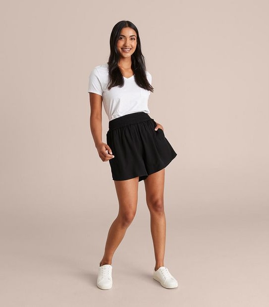 Shirred Waist Shorts