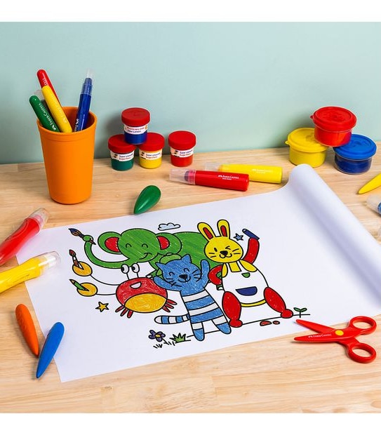 Faber Castell Little Creatives Easy Peel Stickable Colouring Role, 5m x 27cm