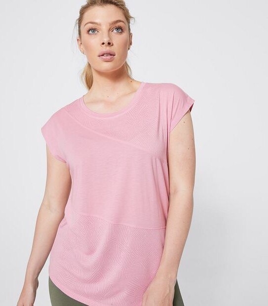 Active Mindful Jacquard Spliced T-Shirt