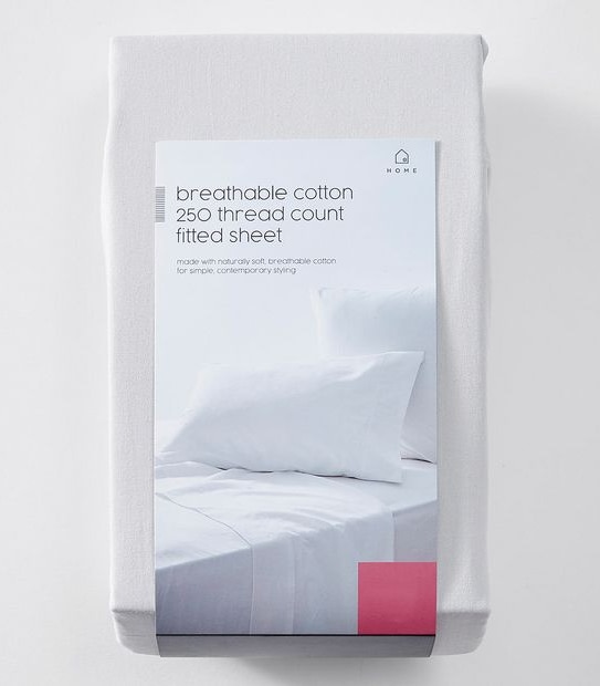 250 Thread Count Cotton Fitted Sheet