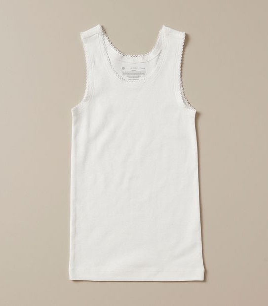 Organic Cotton 3 Pack Scalloped Vests