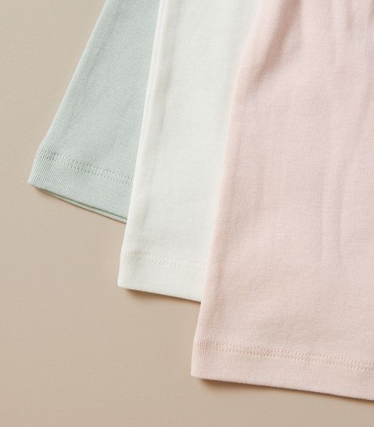 Organic Cotton 3 Pack Scalloped Vests