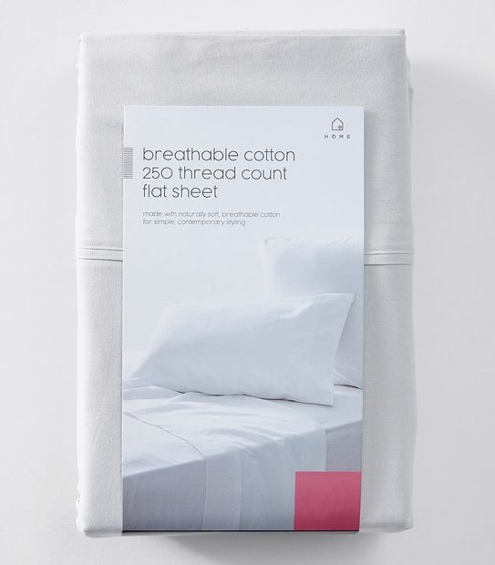 250 Thread Count Cotton Flat Sheet