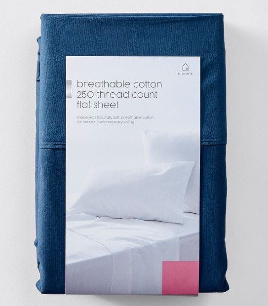 250 Thread Count Cotton Flat Sheet