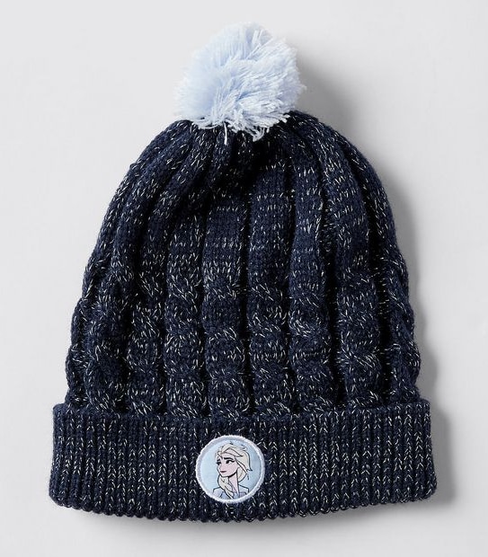 Disney Frozen Metallic Thread Beanie - Navy Blue