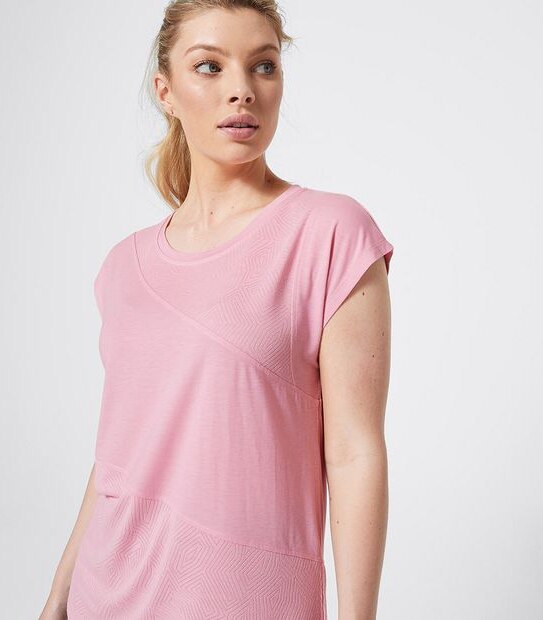Active Mindful Jacquard Spliced T-Shirt