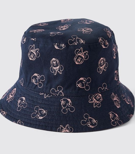 Disney Minnie Mouse Reversible Bucket Hat - Navy Blue/Red