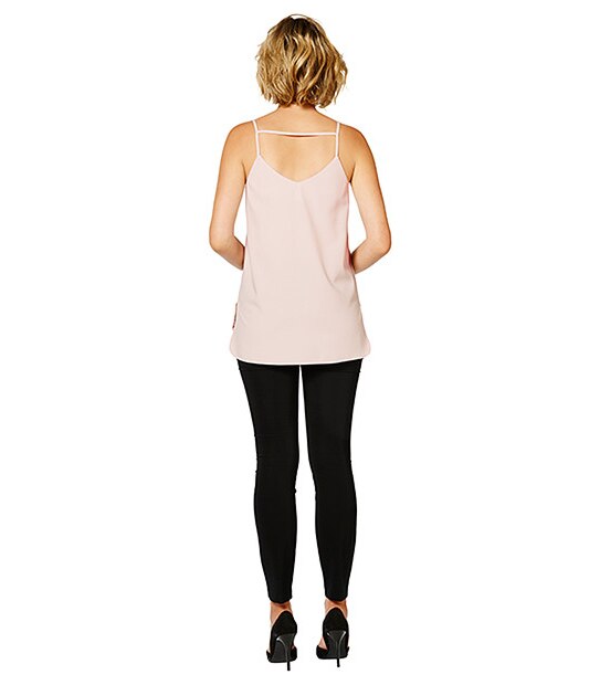 Strap Back Singlet - Blush
