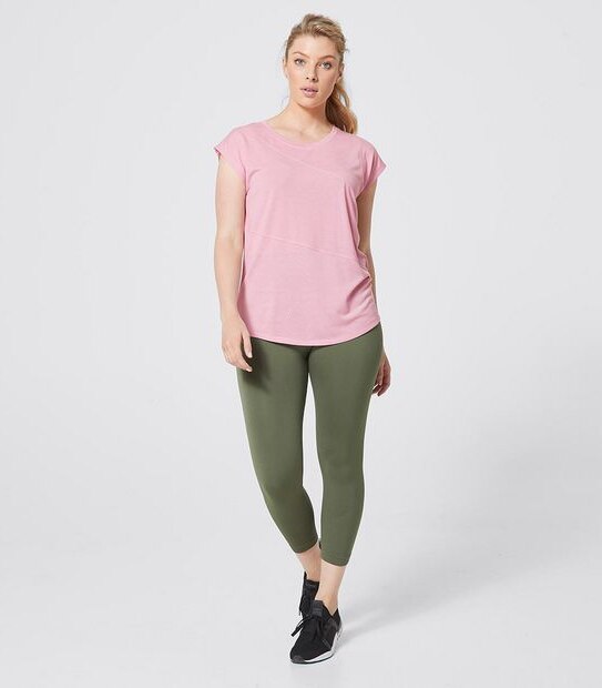 Active Mindful Jacquard Spliced T-Shirt