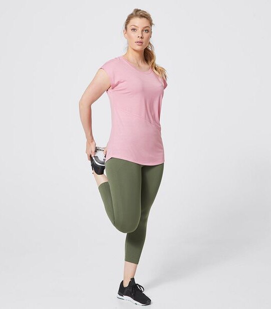 Active Mindful Jacquard Spliced T-Shirt