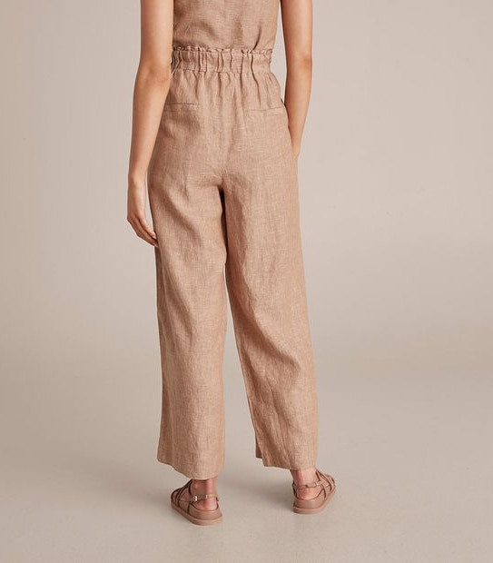 European Linen Wide Leg Pants