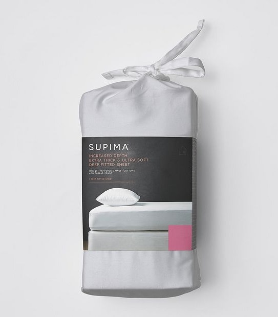 Supima 400 Thread Count Deep Fitted Sheet