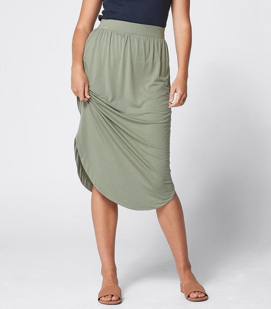 Jersey Curved Hem Skirt