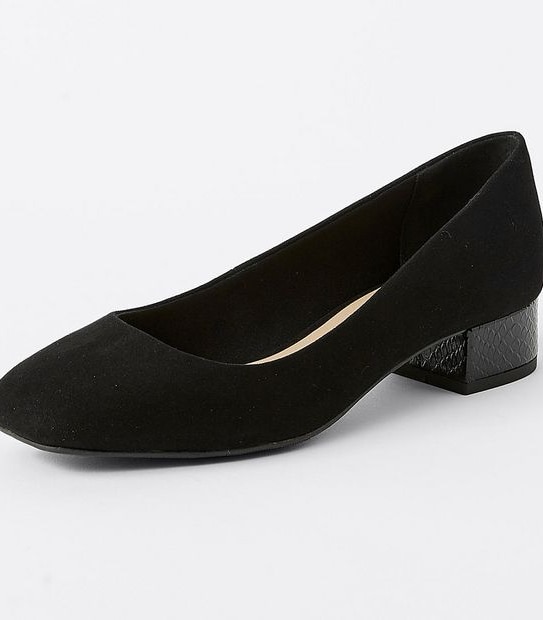 Darcie Low Block Heels - Black