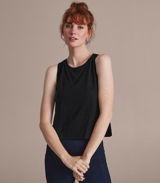 Active Cropped Muscle Tank Top
