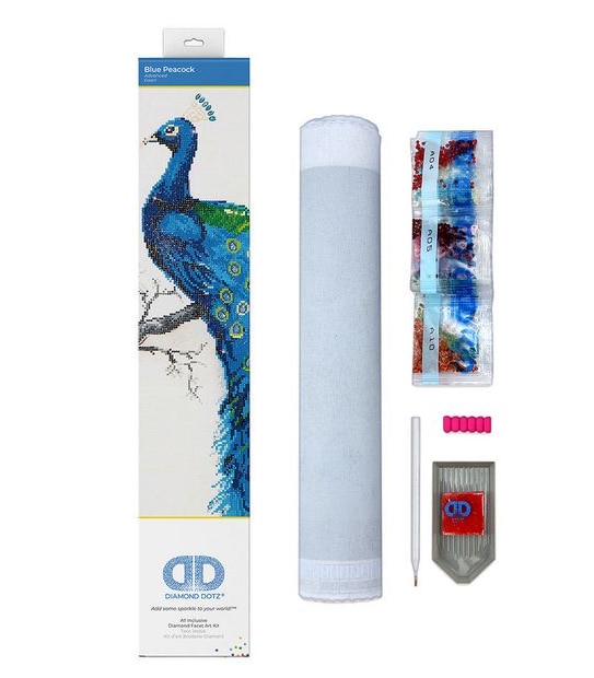 Diamond Dotz - Blue Peacock - 84cm