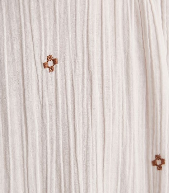 Embroidered Tiered Mini Dress