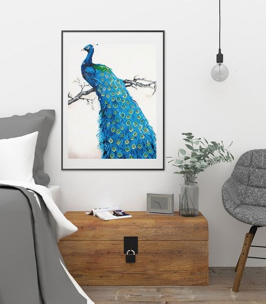 Diamond Dotz - Blue Peacock - 84cm