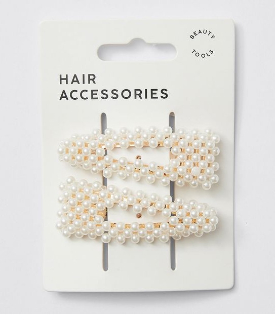 2 Pack Pearl Hair Clips